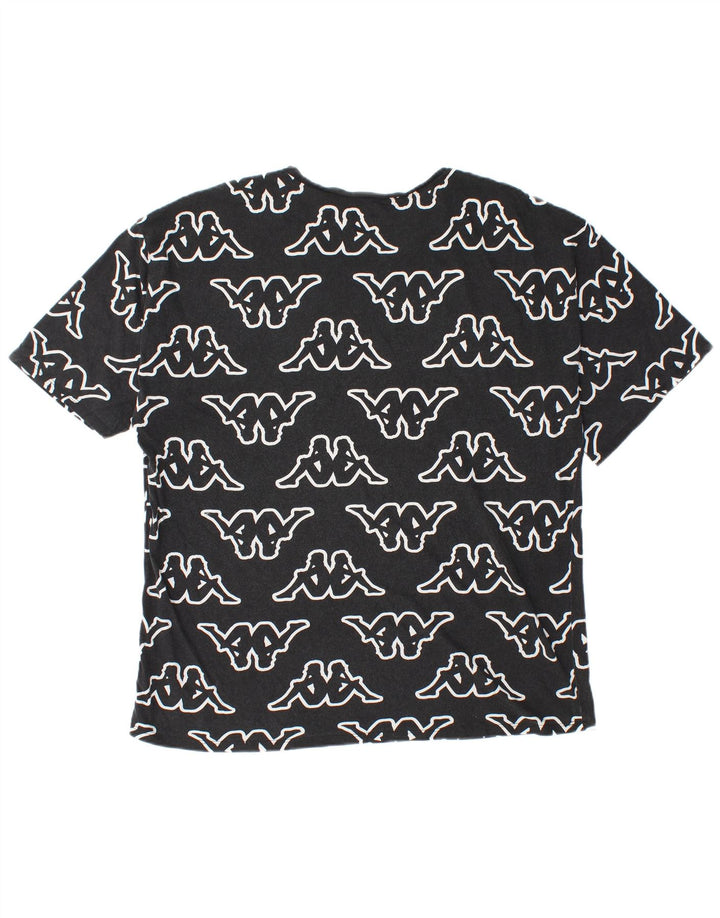 Kappa Herren Tezenis Graphic T-Shirt Top Large Schwarz