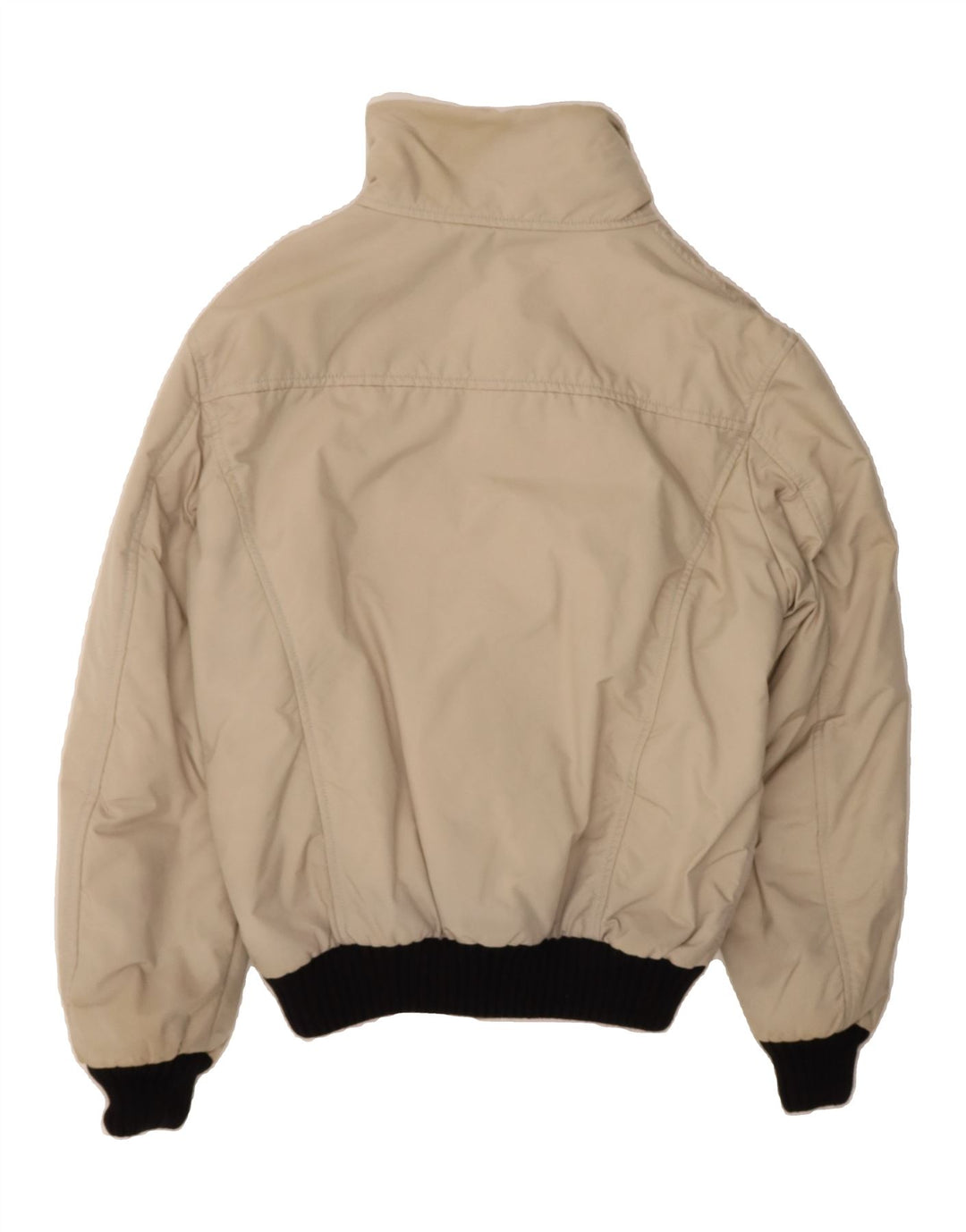 REFRIGIWEAR Womens Bomber Padded Jacket UK 16 Large Beige Nylon Vintage Refrigiwear and Second-Hand Refrigiwear from Messina Hembry 