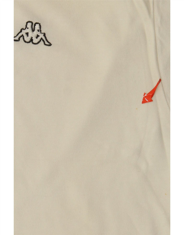 Kappa Herren-Poloshirt aus mittelweißer Baumwolle