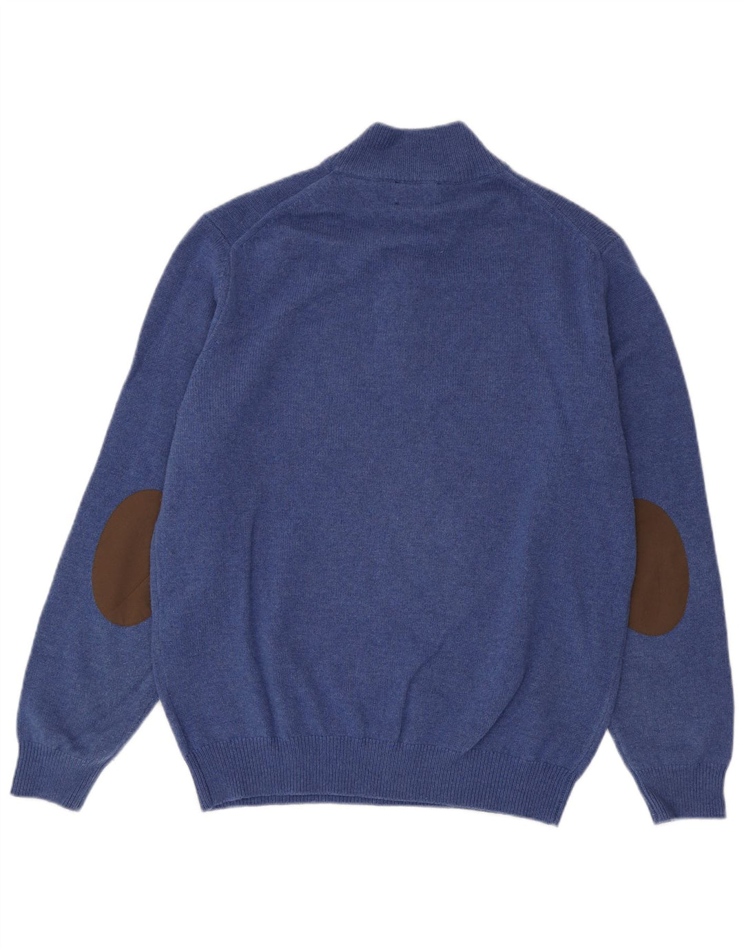 Hackett Herren-Pullover mit Reißverschluss am Hals, große blaue Wolle