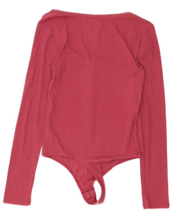 Gap Langarm-Body für Damen, UK 10, Größe S, Rosa, Baumwolle