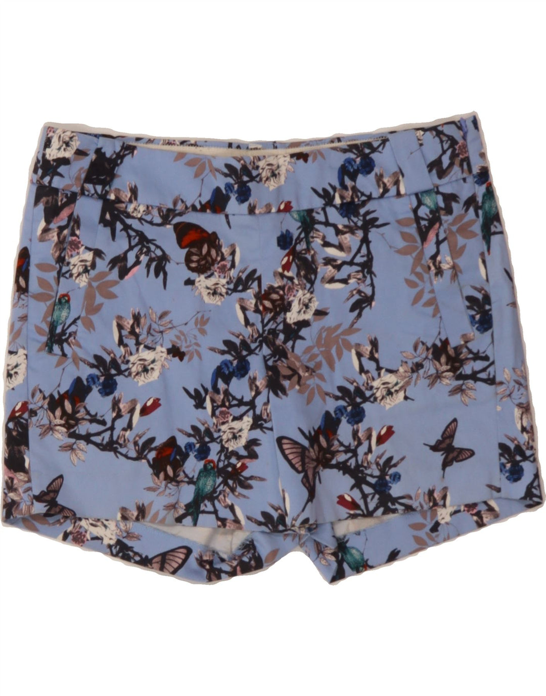 J. CREW Womens Chino Shorts US 6 Medium W32 Blue Floral Cotton Vintage J. Crew and Second-Hand J. Crew from Messina Hembry 