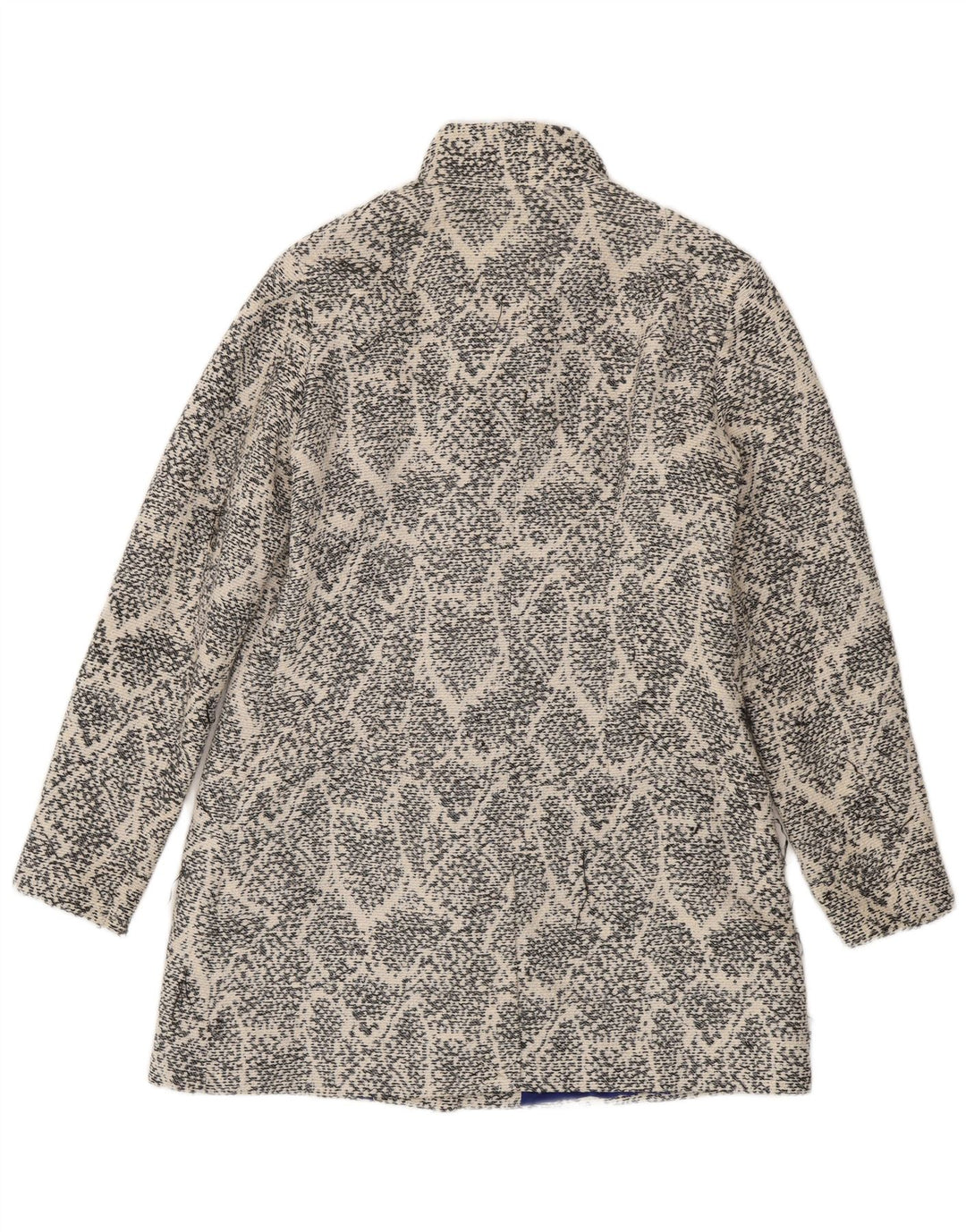 Desigual Damen-Mantel mit abstraktem Muster, EU 44, XL, weiße Baumwolle