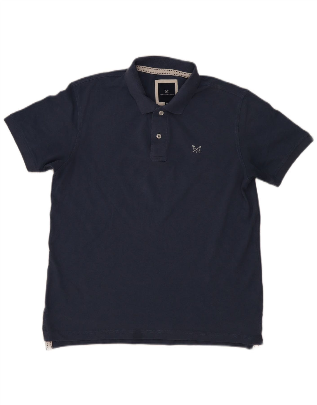 Crew Clothing Herren-Poloshirt aus mittelblauer Baumwolle