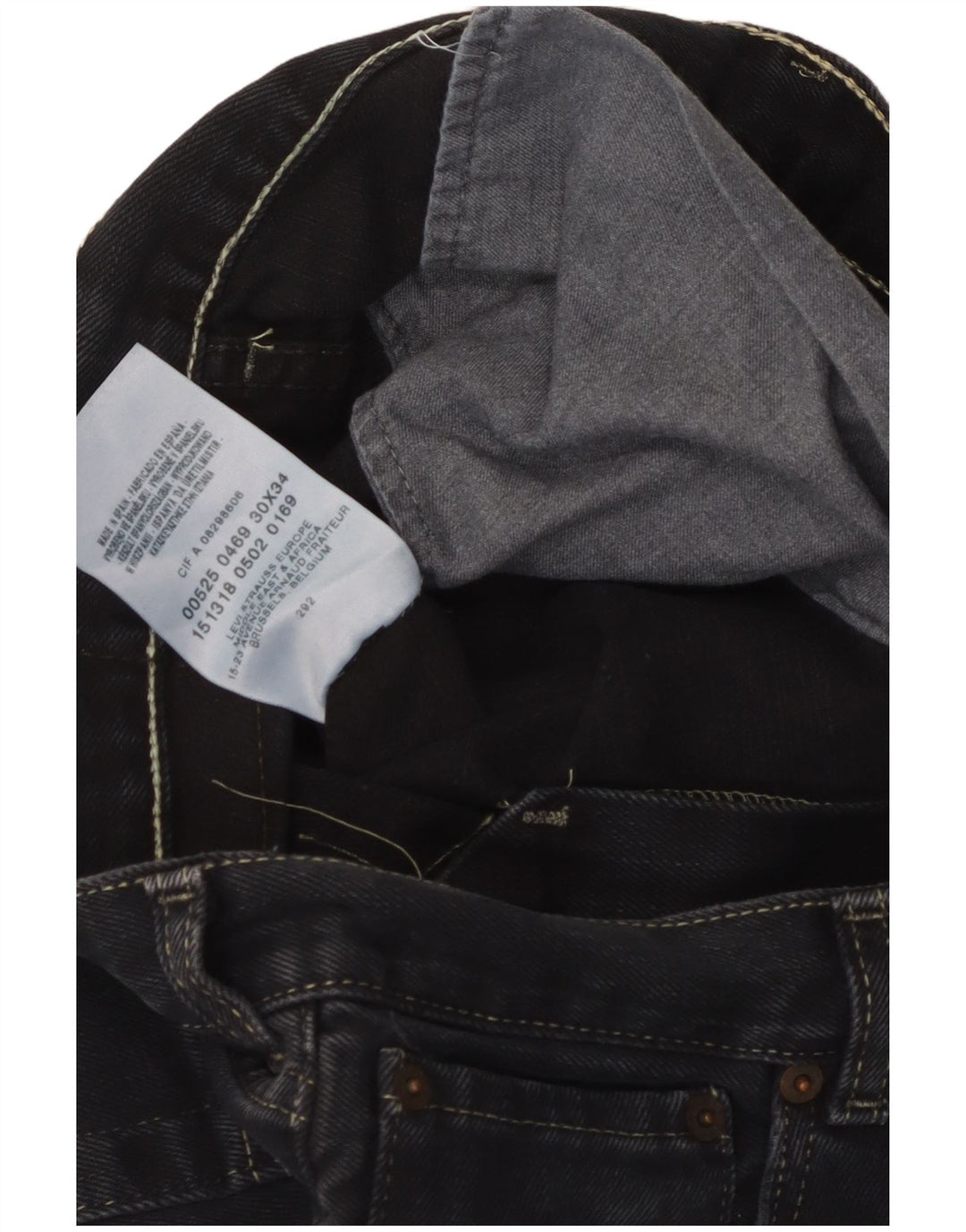 LEVI'S Damen 525 Bootcut Jeans W30 L34 Schwarze Baumwolle