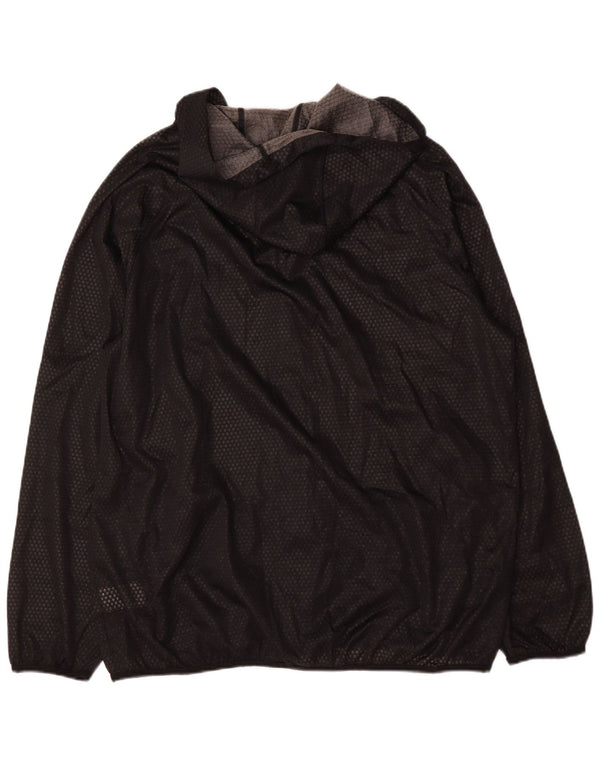 Adidas Herren Kapuzen-Regenjacke UK 42 XL Schwarz Polyester