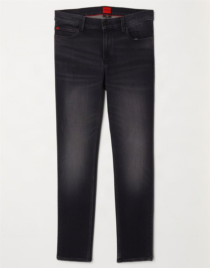 Hugo Boss Herren Slim Jeans W33 L29 Schwarze Baumwolle