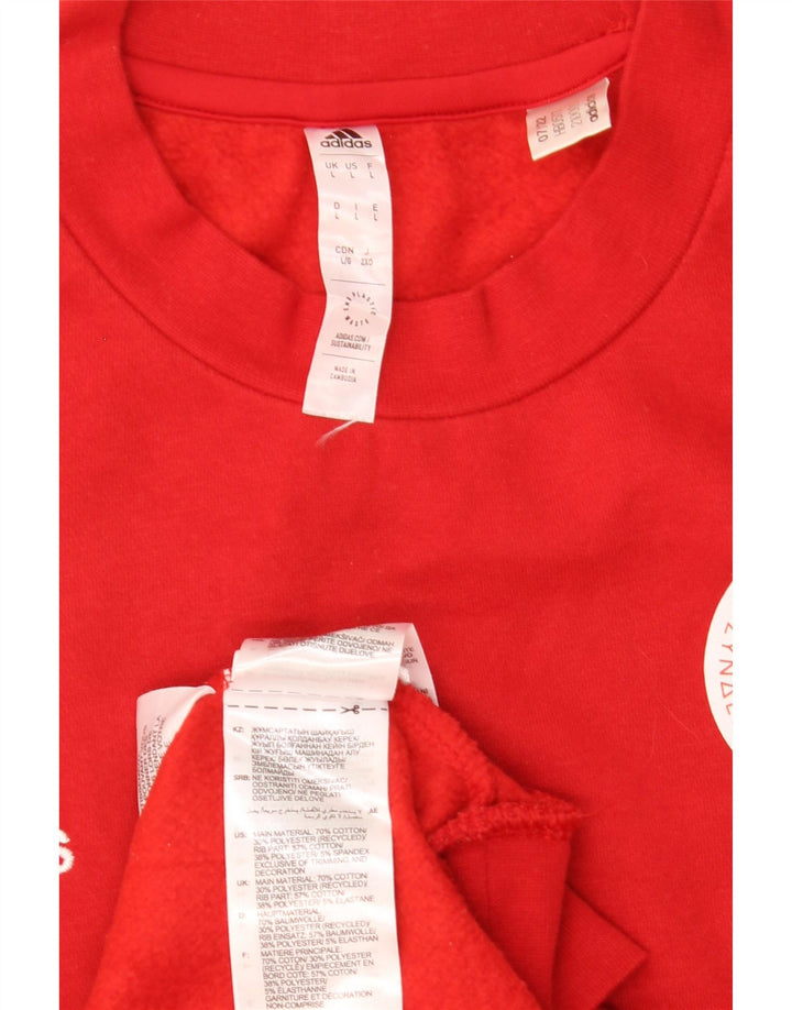 Adidas Herren Grafik-Sweatshirt-Pullover, groß, rote Baumwolle