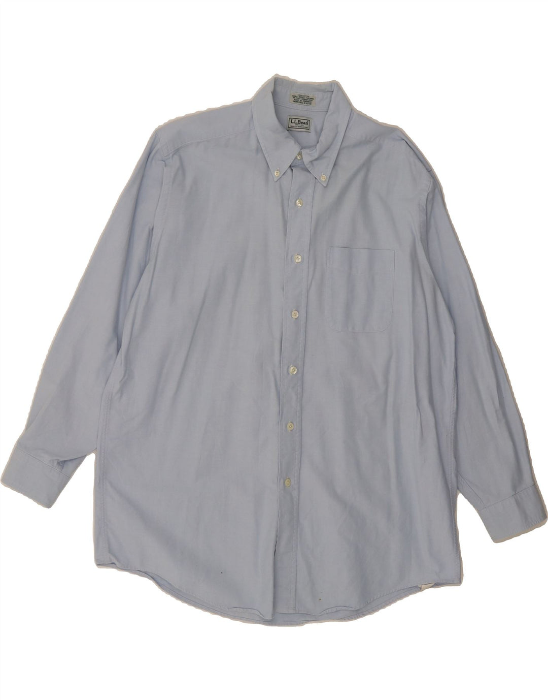 L.L.BEAN Mens Shirt Size 16 1/2 Large Blue Cotton Vintage L.L.Bean and Second-Hand L.L.Bean from Messina Hembry 