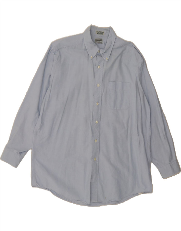 L.L.BEAN Mens Shirt Size 16 1/2 Large Blue Cotton Vintage L.L.Bean and Second-Hand L.L.Bean from Messina Hembry 