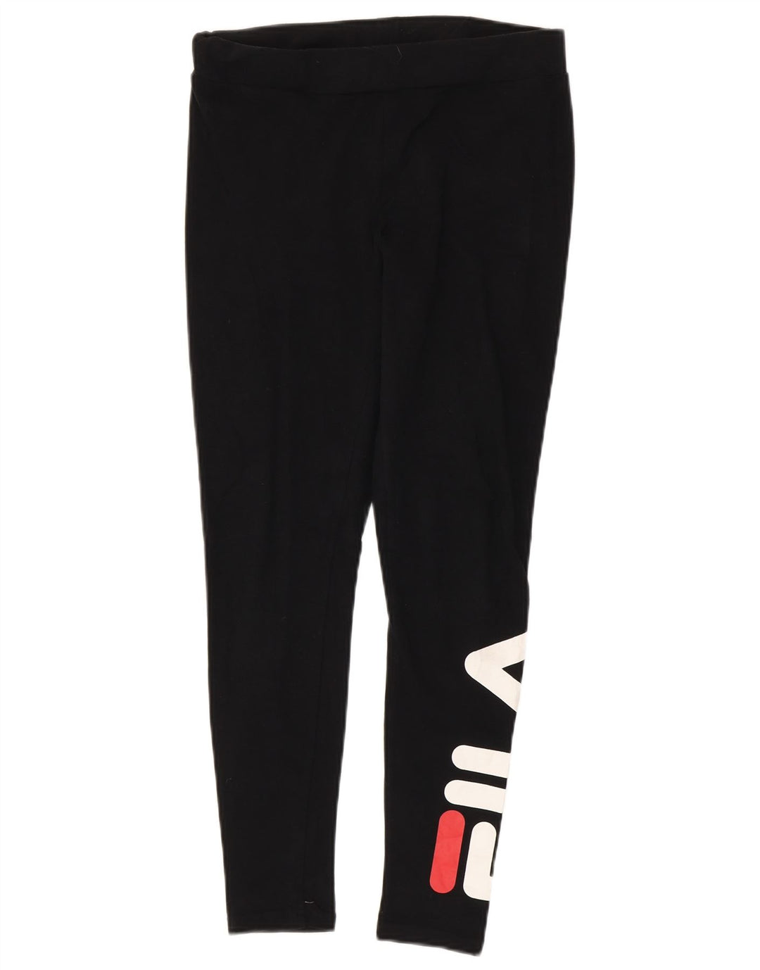 Fila Womens Graphic Leggings UK 10 Small Schwarz Baumwolle