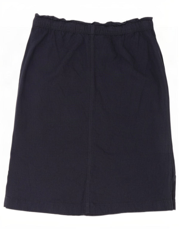 Marks & Spencer Damen Midirock UK 18 XL W38 Marineblaues Leinen
