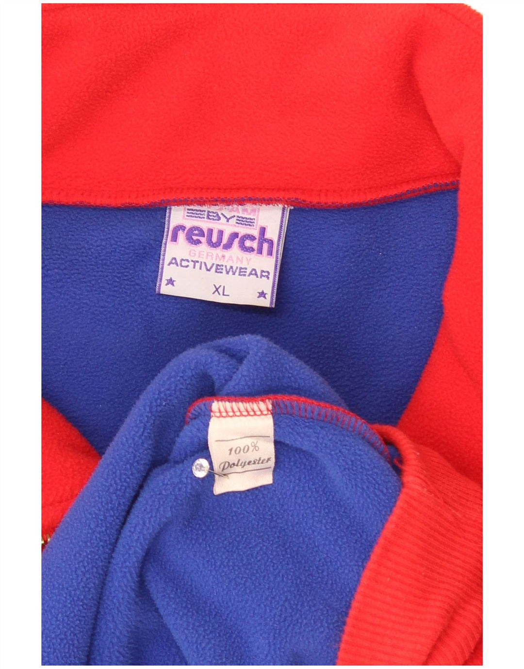 Reusch Herren-Fleecepullover mit Reißverschluss, XL, rotes Polyester