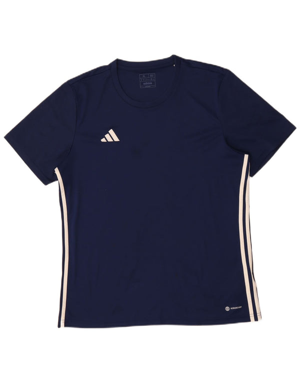 ADIDAS Herren Aeroready Slim Fit T-Shirt Top XL Marineblau Polyester