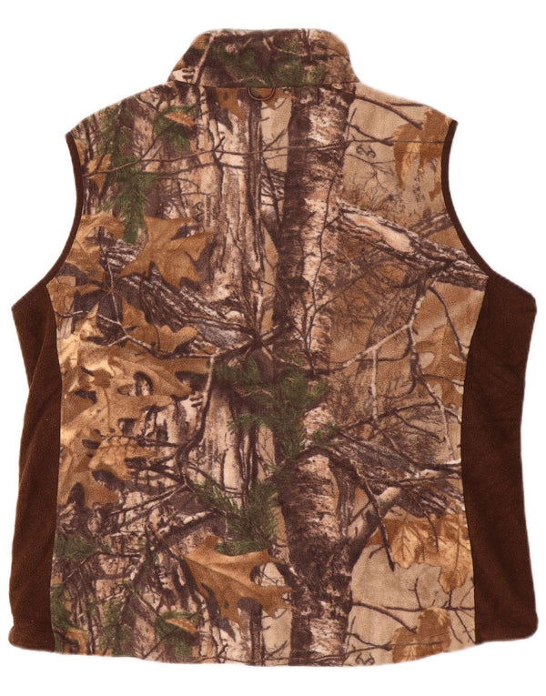 GAME WINNER Damen-Fleeceweste UK 20 2XL Braunes Camouflage-Polyester