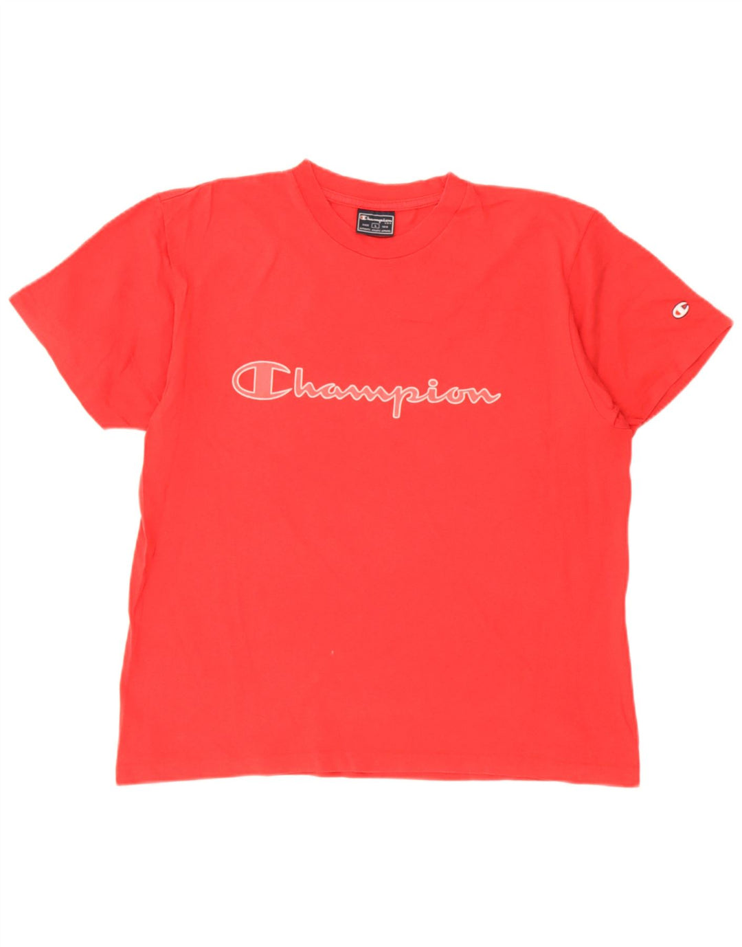 Champion Herren T-Shirt mit Grafik, Größe L, Rot