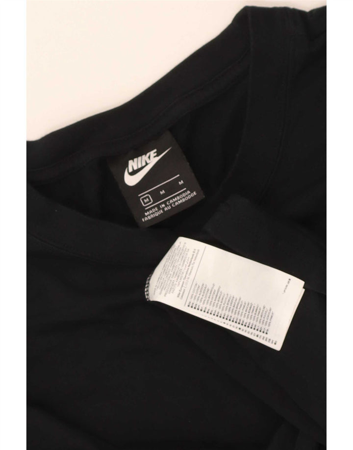 Nike Herren T-Shirt Top Medium Schwarz Baumwolle