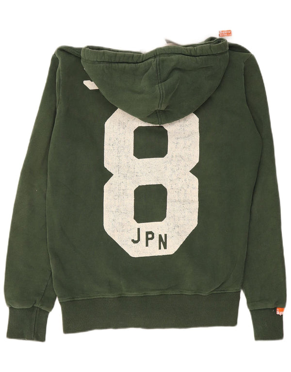 SUPERDRY Herren-Kapuzenpullover mit grafischem Reißverschluss, Mittelkhaki