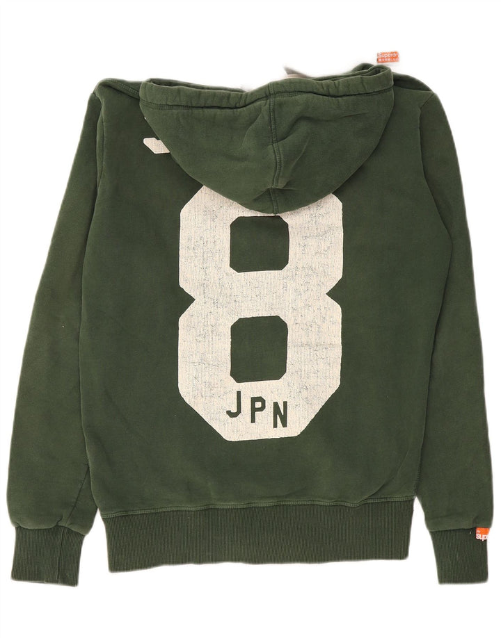 SUPERDRY Herren-Kapuzenpullover mit grafischem Reißverschluss, Mittelkhaki