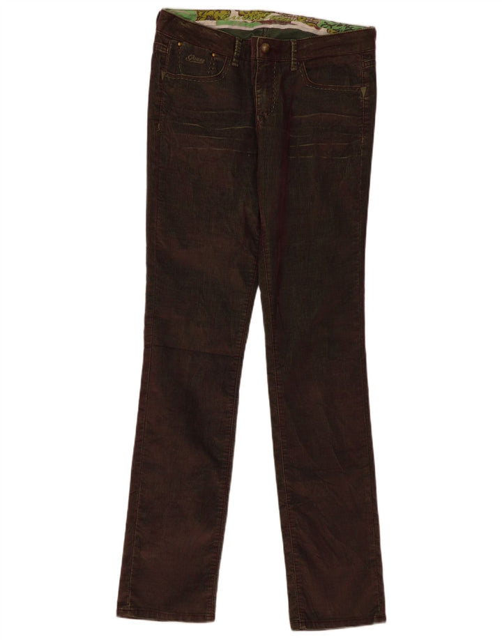 Guess Damen Slim Cordhose W34 L34 Braun