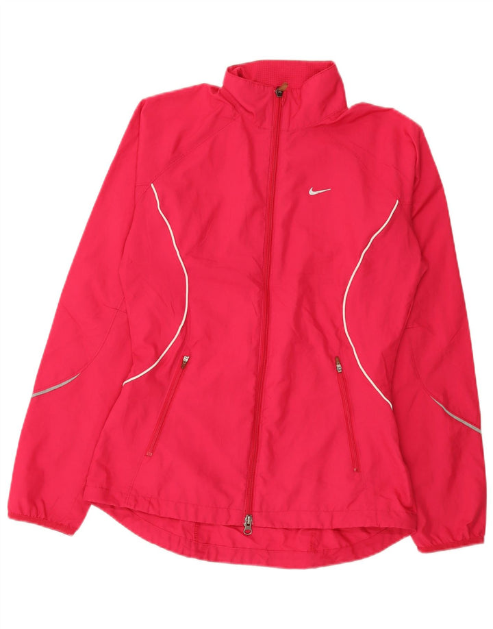 NIKE Damen-Trainingsanzug-Top-Jacke, UK 10, Größe S, rot, Polyester