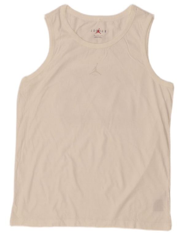 Jordan Mens Graphic Vest Top Medium White Cotton