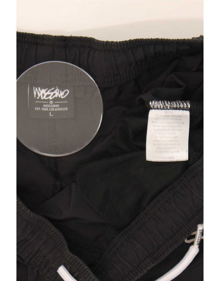 Mossimo Herren-Badeshorts mit Grafik, groß, aus schwarzem Nylon