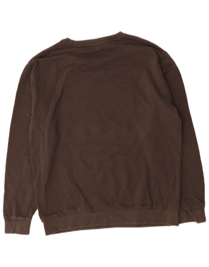 Zara Herren Grafik-Sweatshirt-Pullover XL aus brauner Baumwolle