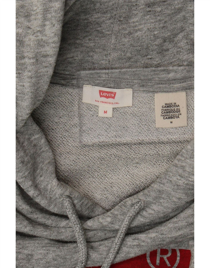 Levi's Damen Graphic Hoodie Pullover UK 14 Mittelgrau meliert