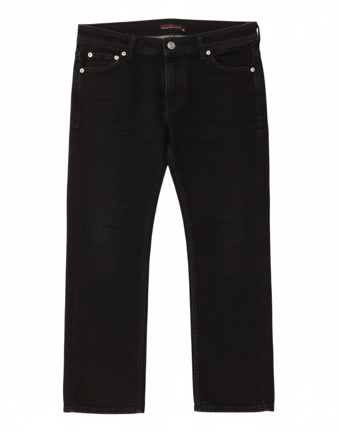 Guess Damen-Cropped-Jeans, W28, L23, schwarze Baumwolle