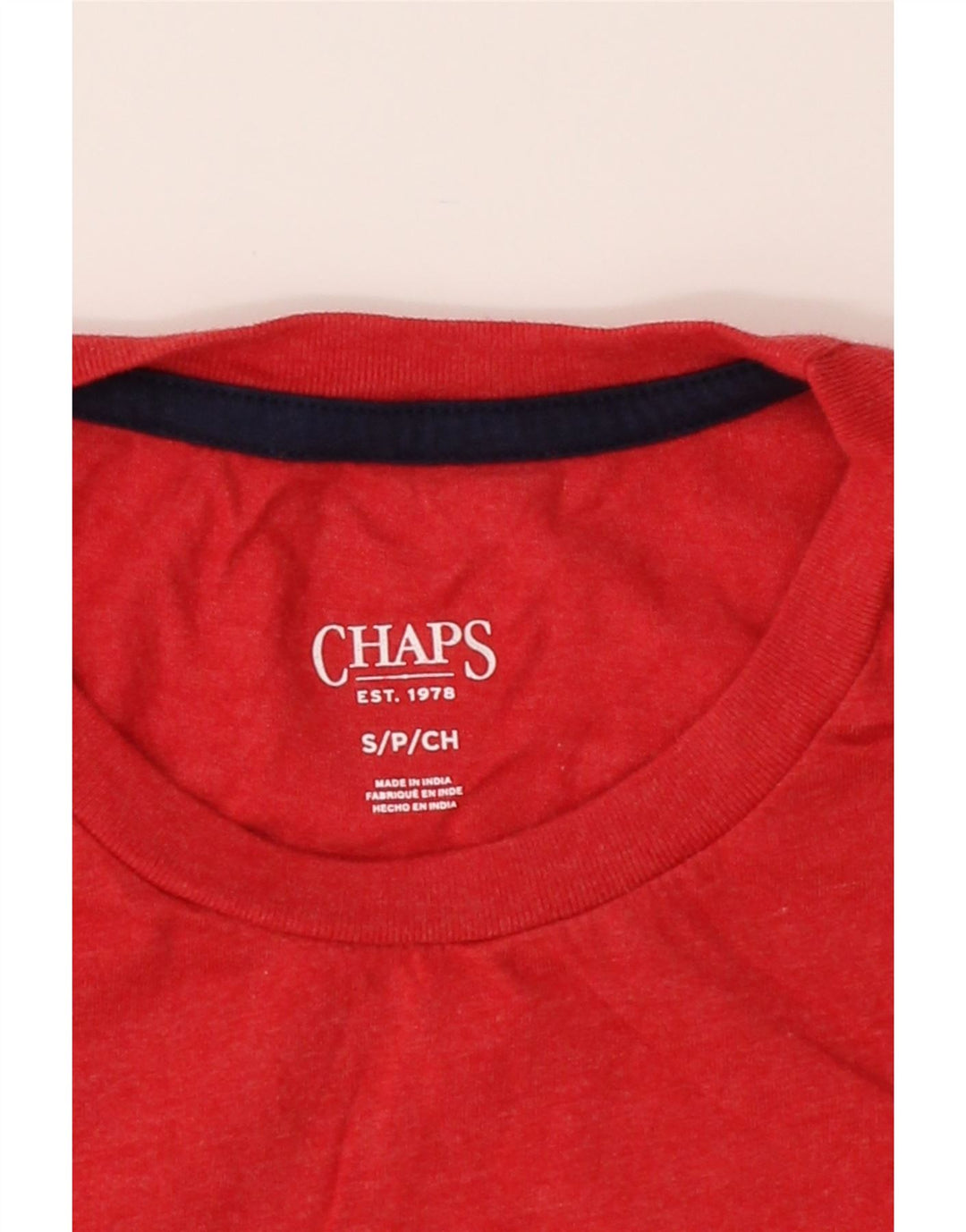 CHAPS Mens T-Shirt Top Small Red Striped Cotton Vintage Chaps and Second-Hand Chaps from Messina Hembry 