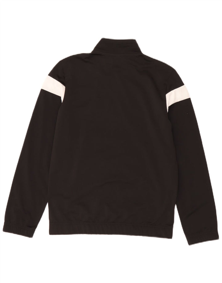 Puma Jungen-Trainingsanzug-Top-Jacke, 13–14 Jahre, schwarzes Farbblock-Polyester
