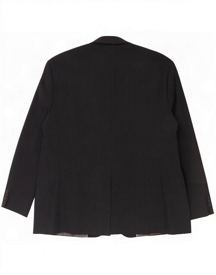 Marks & Spencer Herren-Blazer, kurz, mit 3 Knöpfen, Gr. 48, 2XL, Schwarz, Nadelstreifen