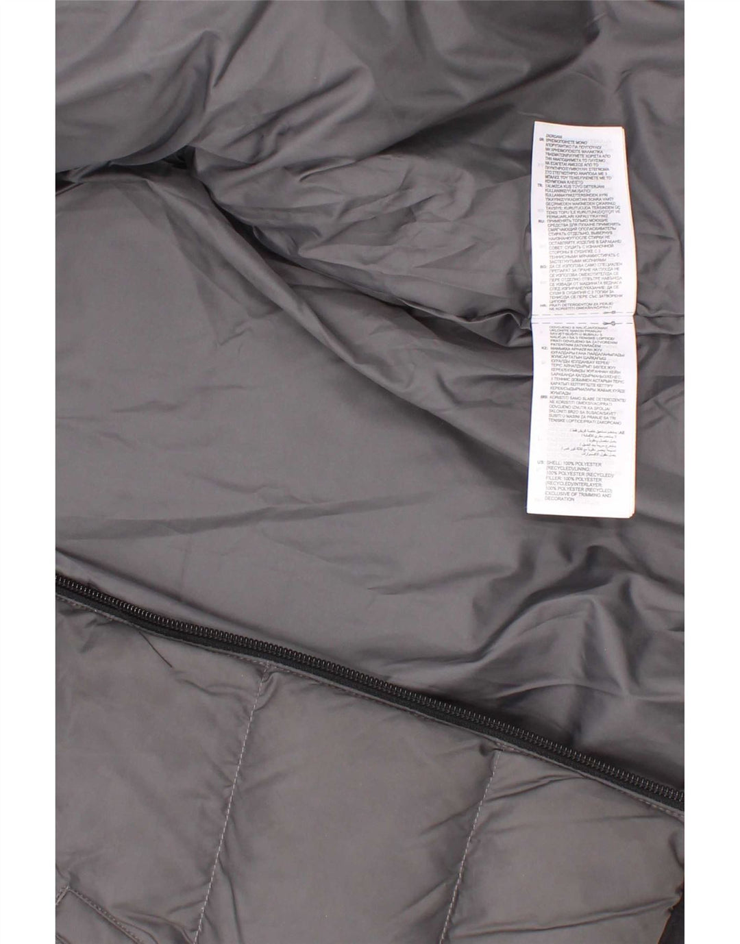 Adidas Wattierte Jacke mit Kapuze für Jungen, 6–7 Jahre, schwarzes Colourblock-Polyester