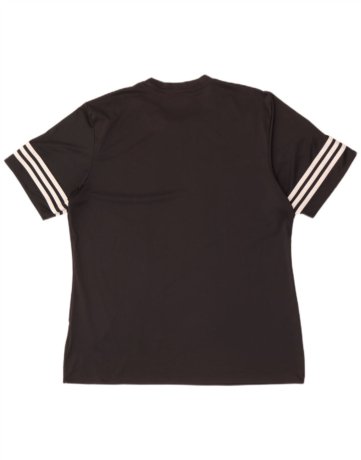 Adidas Herren Climalite T-Shirt Top Large Schwarz Polyester