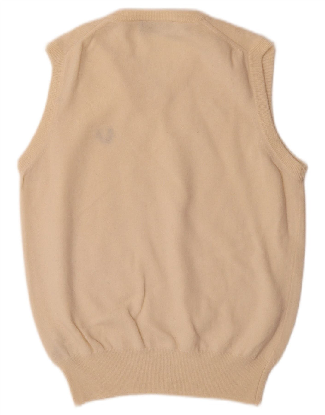 Fred Perry Herren Weste Tank Top Small Beige Wolle