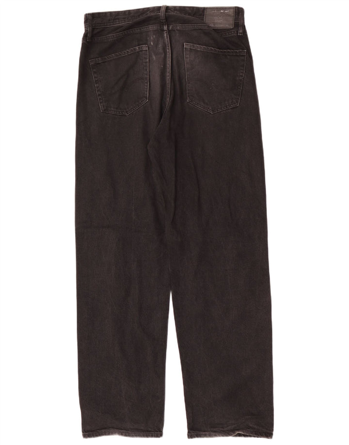 Jack & Jones Herren Loose Jeans W31 L34 Schwarze Baumwolle
