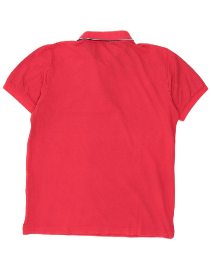 Sun68 Herren-Poloshirt aus mittelrosa Baumwolle