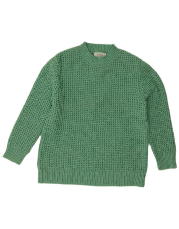 Zara Mädchen-Pullover mit Rundhalsausschnitt, 11–12 Jahre, Grün