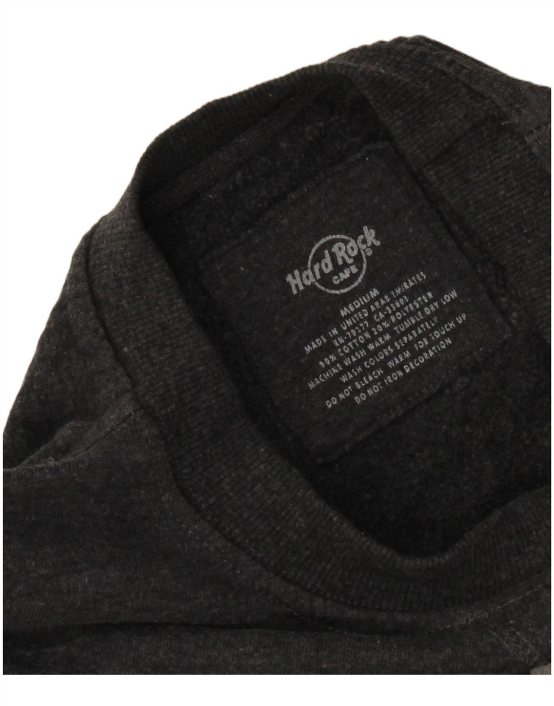Hard Rock Cafe Damen Rome Graphic Sweatshirt Pullover UK 14 Mittelgrau