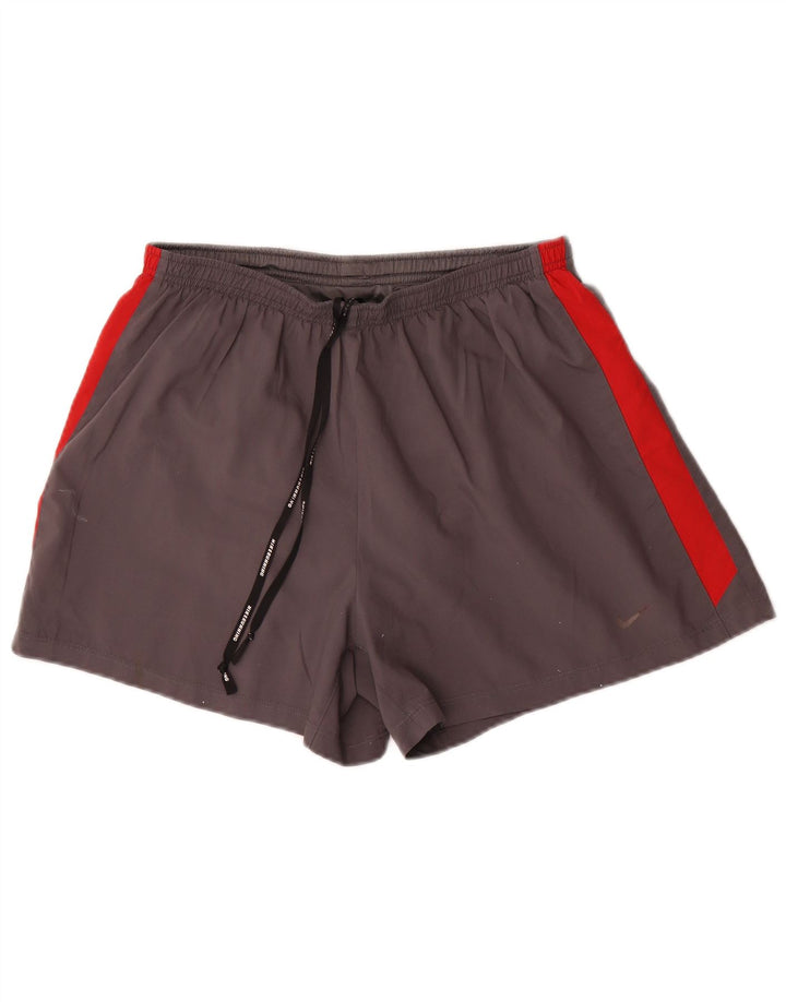 Nike Herren Dri Fit Sportshorts in mittelgrauem Farbblockdesign
