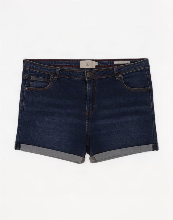 Dack's Slim Fit Denim-Shorts für Damen IT 46 Large W32 Marineblaue Baumwolle