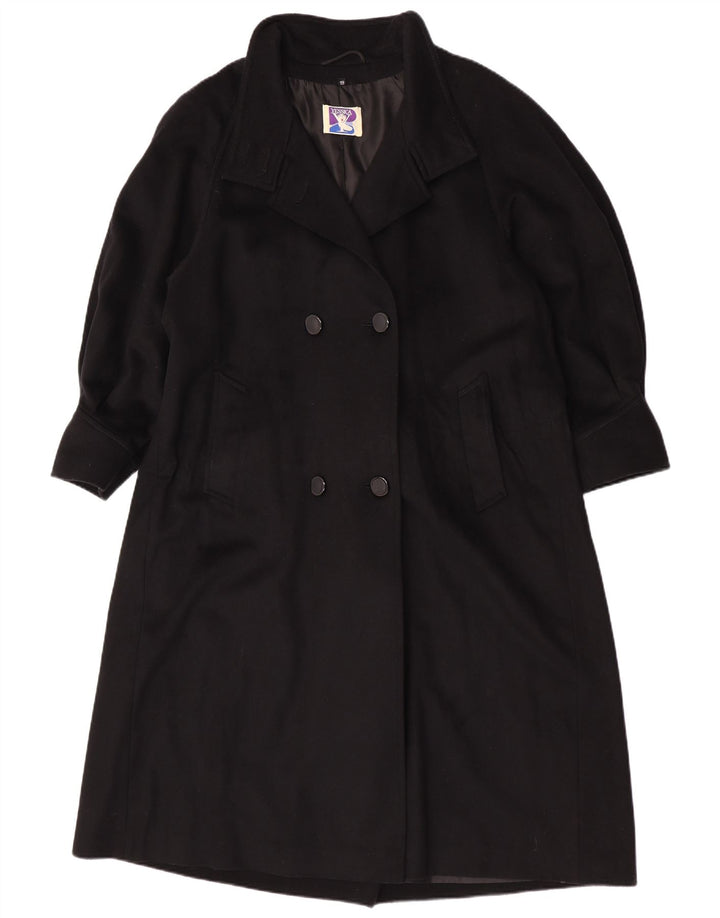 Yessica Damen Zweireihiger Mantel UK 20 2XL Schwarze Wolle