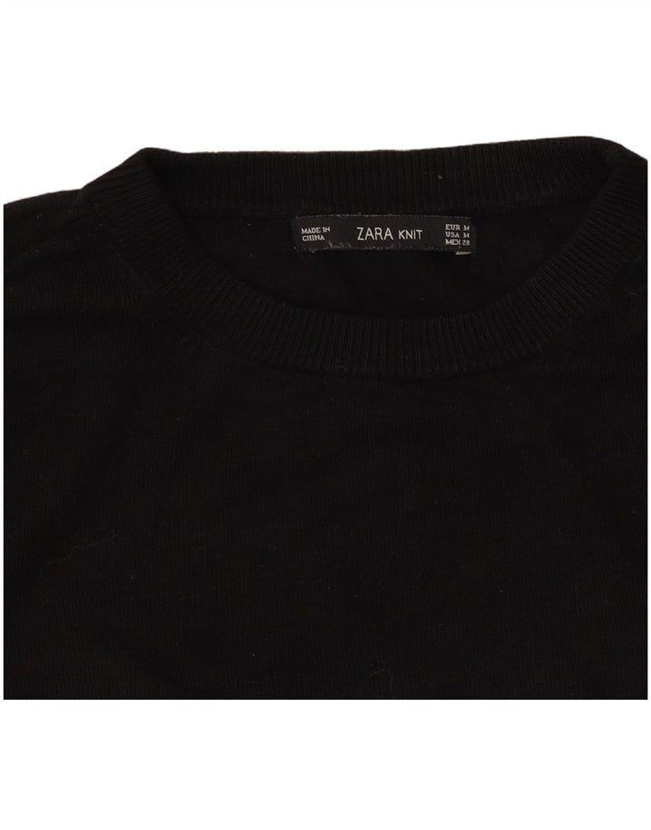 Zara Damen-Pullover mit Rundhalsausschnitt, Gr. 12, mittelschwarz