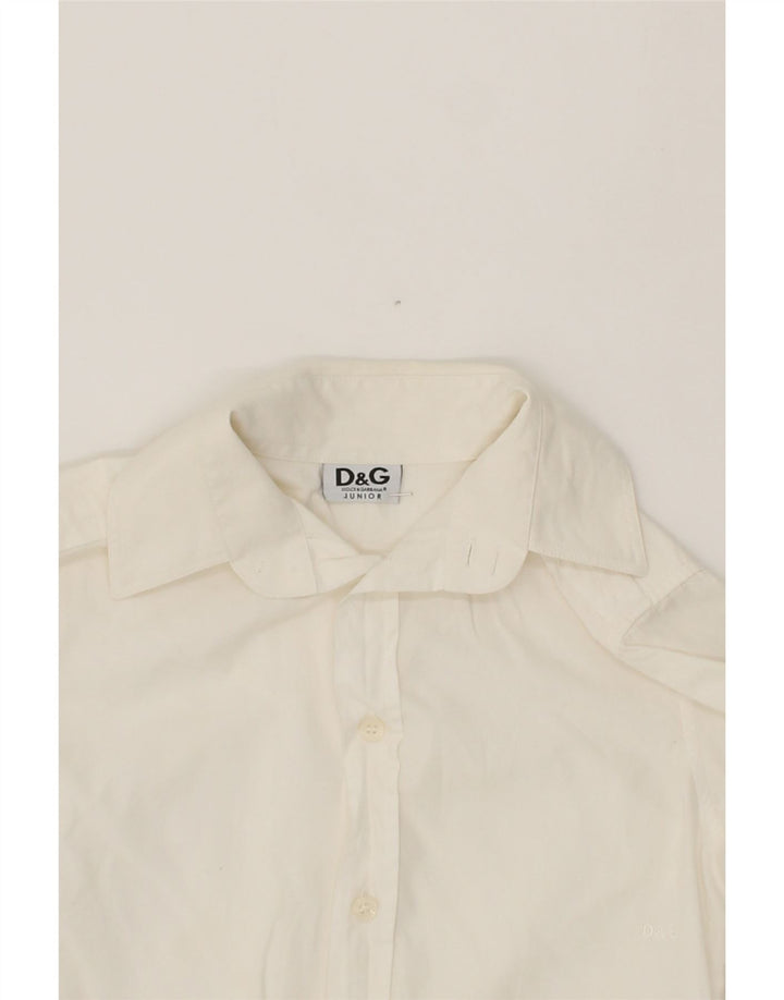 DOLCE & GABBANA Boys Shirt 6-7 Years White Cotton Vintage Dolce & Gabbana and Second-Hand Dolce & Gabbana from Messina Hembry 