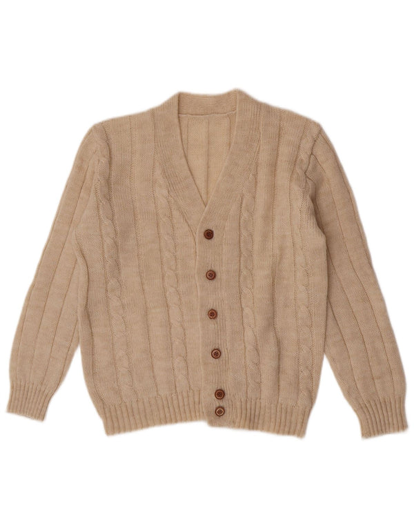 Vintage Herren Cardigan Pullover Medium Beige