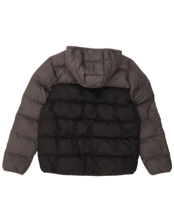 Adidas Wattierte Jacke mit Kapuze für Jungen, 13–14 Jahre, graues Colourblock-Polyester
