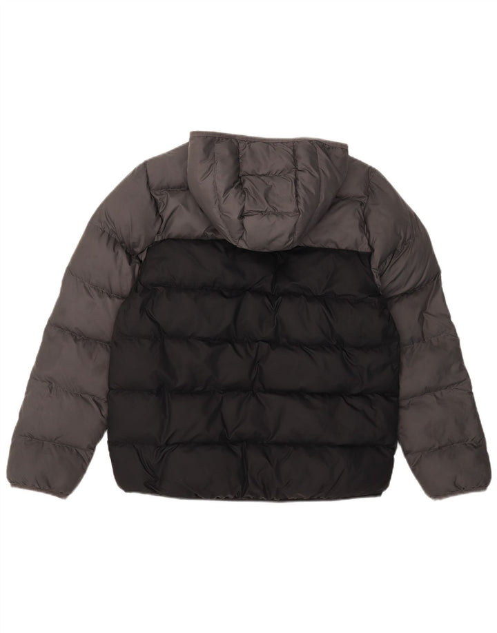 Adidas Wattierte Jacke mit Kapuze für Jungen, 13–14 Jahre, graues Colourblock-Polyester