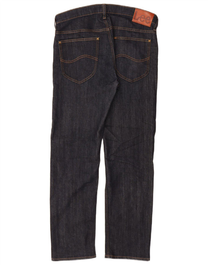 Lee Herren Straight Jeans W32 L30 Marineblaue Baumwolle