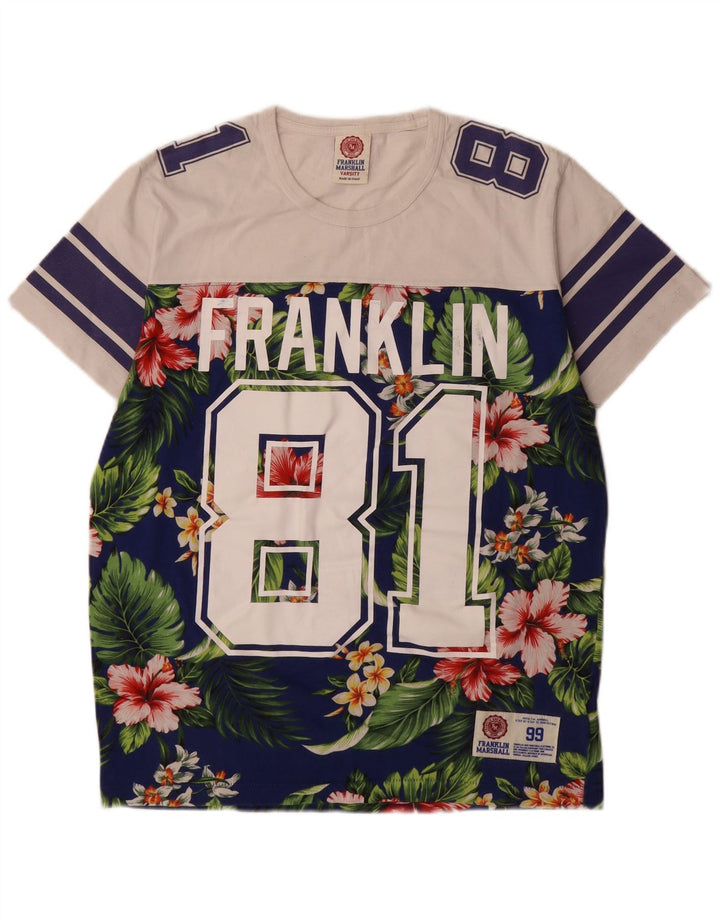Franklin Marshall Herren-T-Shirt mit Grafik, groß, mehrfarbig, mit Blumenmuster